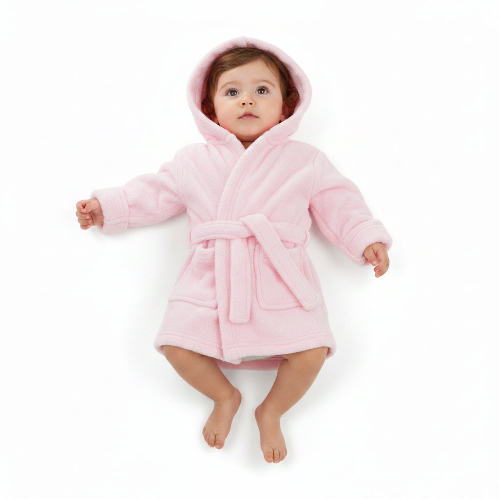 INFANTS PINK FLEECE ROBE NO. FBR21-P-12-18M
