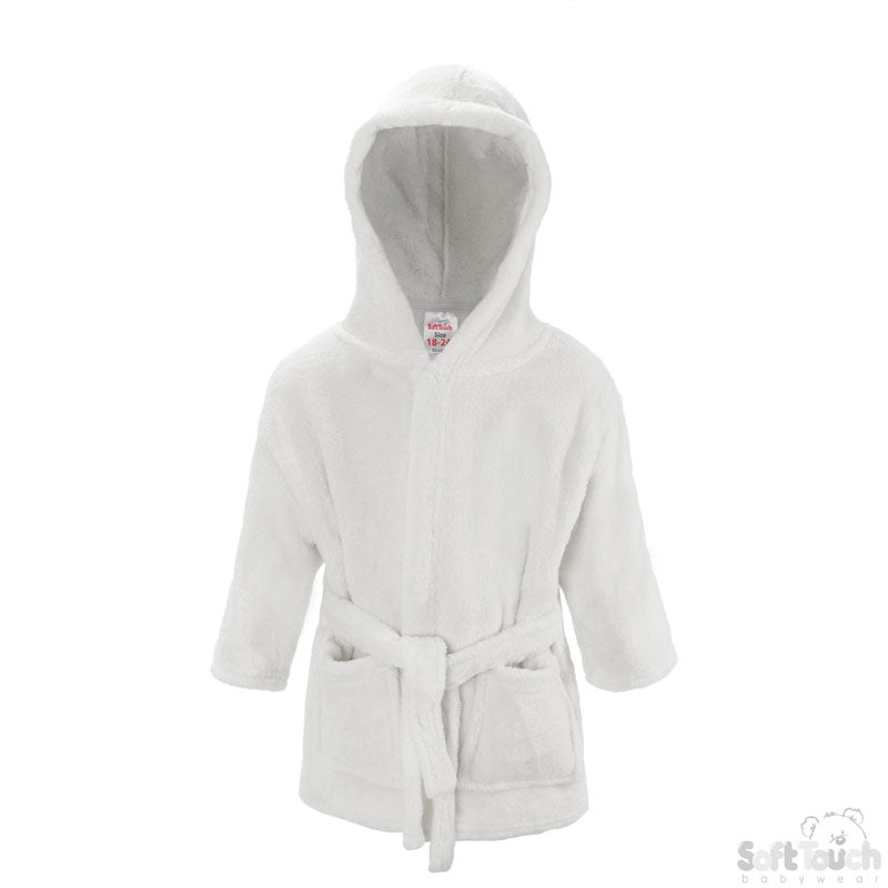 INFANTS WHITE FLEECE ROBE NO. FBR22-W-18-24