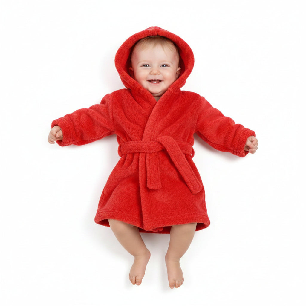 Infants Red Fleece Robe (18-24 Months) (PK4) FBR24-R-18-24