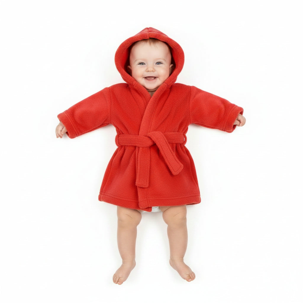 Infants Red Fleece Robe (12-18 Months) (PK4) FBR24-R-12-18