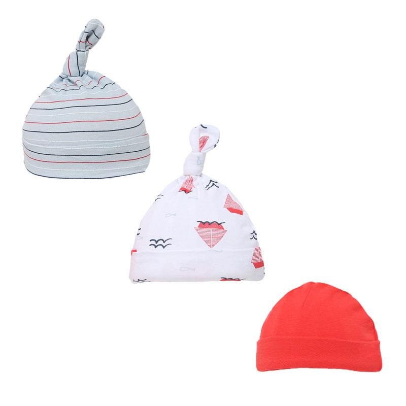 BOYS 3 PACK NAUTICAL HATS (0-9 MONTHS) H57 - Kidswholesale.co.uk