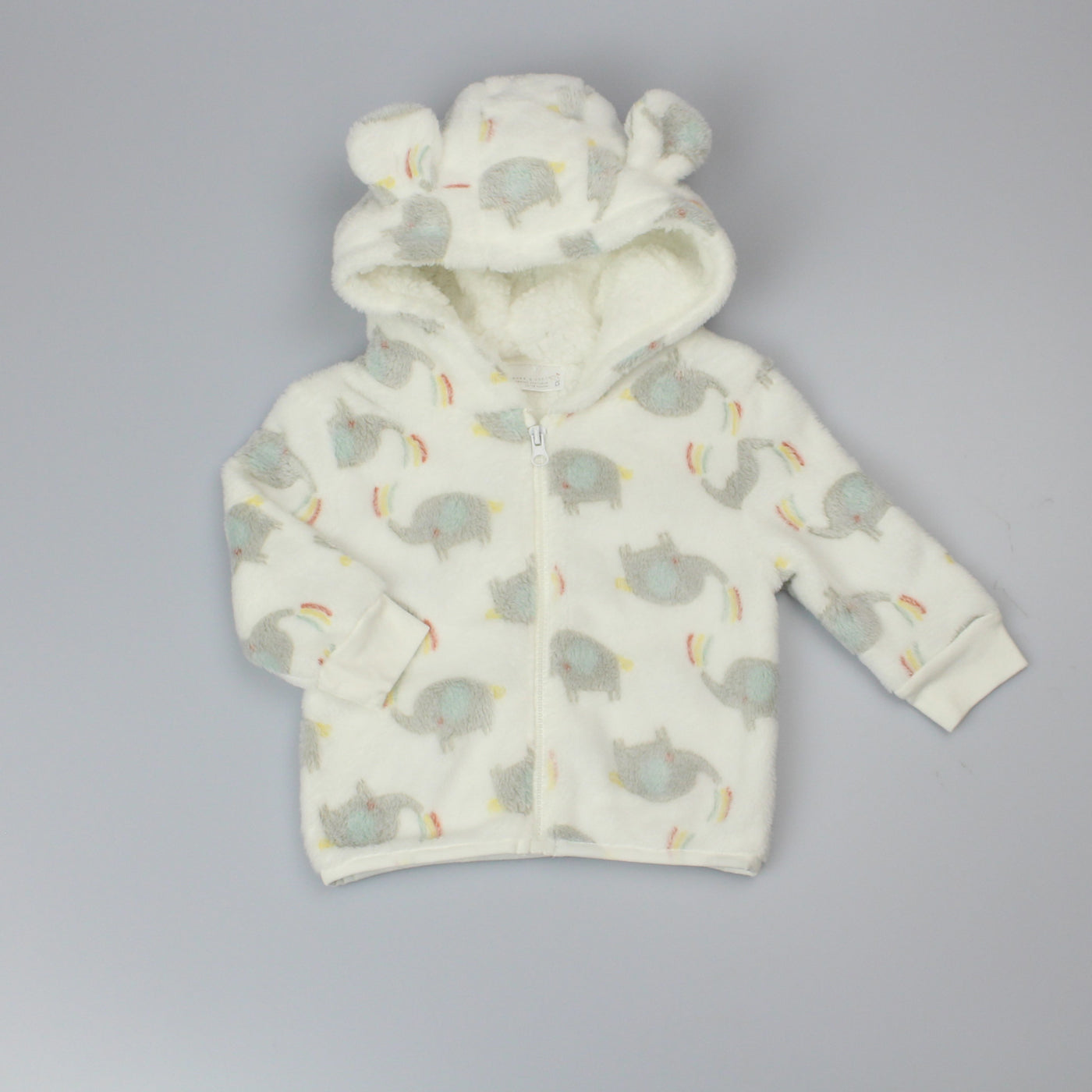 Baby Unisex Off-Set Plush Jacket - Elephant (PK6) (6-24m) F32569