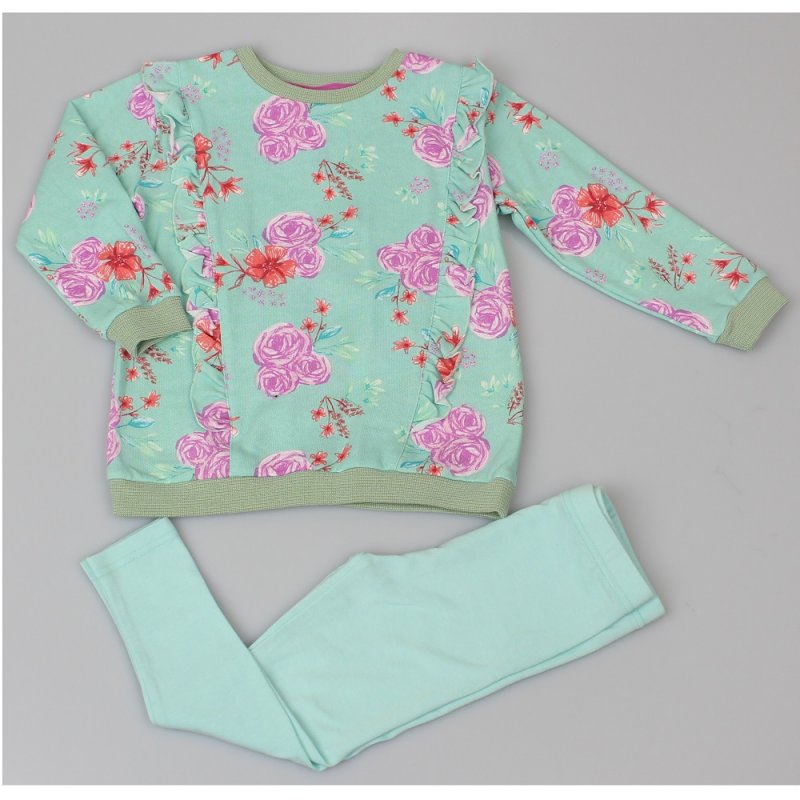 GIRLS ALL OVER PRINT FLORAL TOP & LEGGING SET (2-6 YEARS) (PK6) GF4218