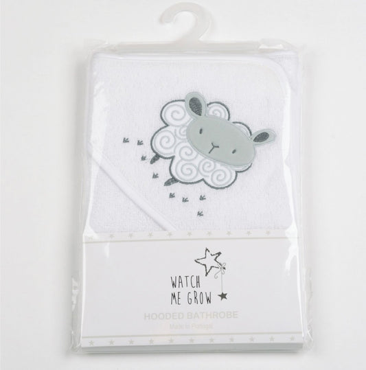 Baby White Sheep Hooded Towel/Robe K1701 - Kidswholesale.co.uk