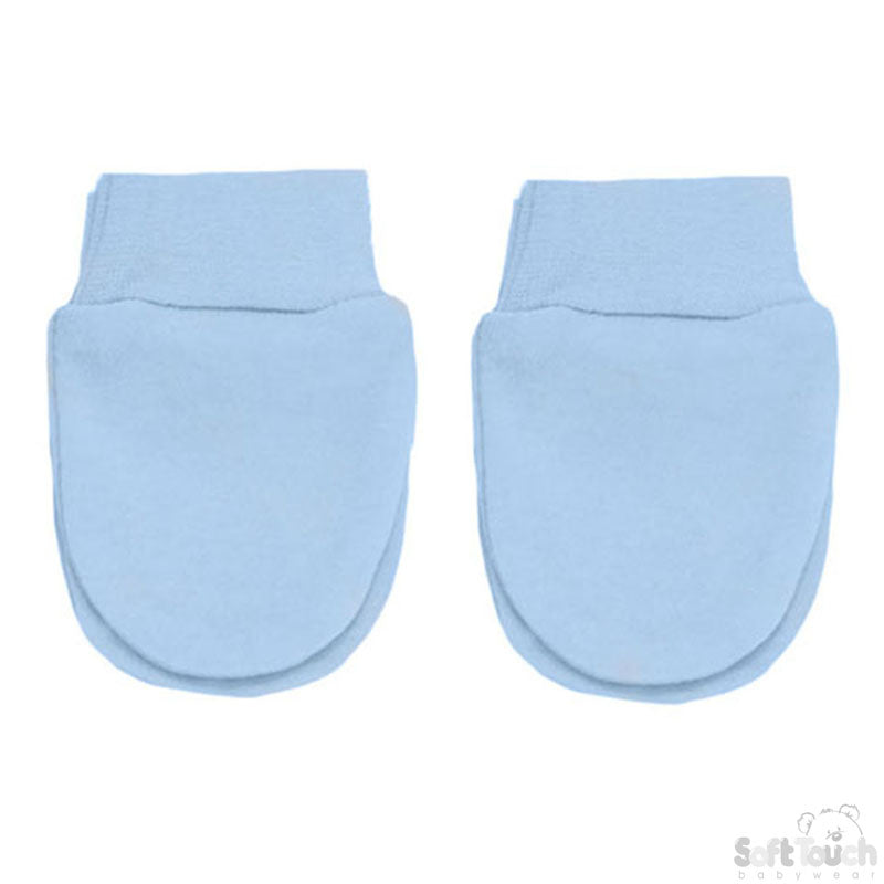 Blue Anti-Scratch Mittens- P110-B-BP