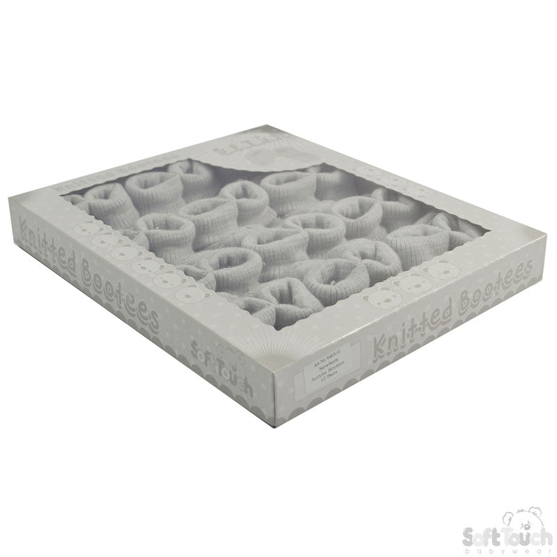 ACRYLIC TURNOVER BABY BOOTEES: S403-G