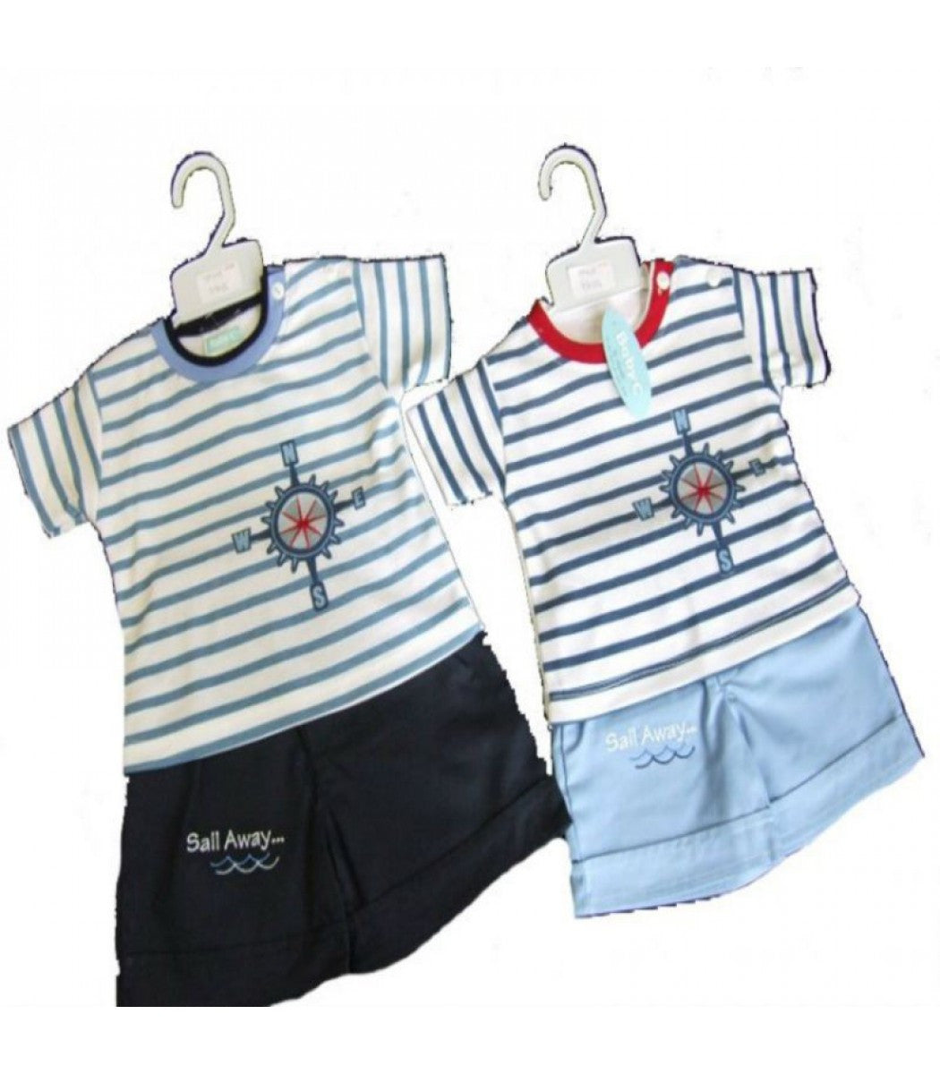TODDLERS STRIPE T-SHIRT & SHORT SET