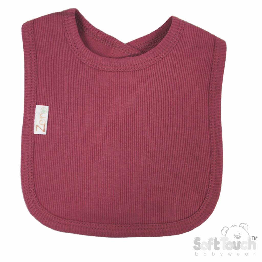 Deco Rose Ribbed Velcro Bib (33x22cm) (PK12) P4500-DR