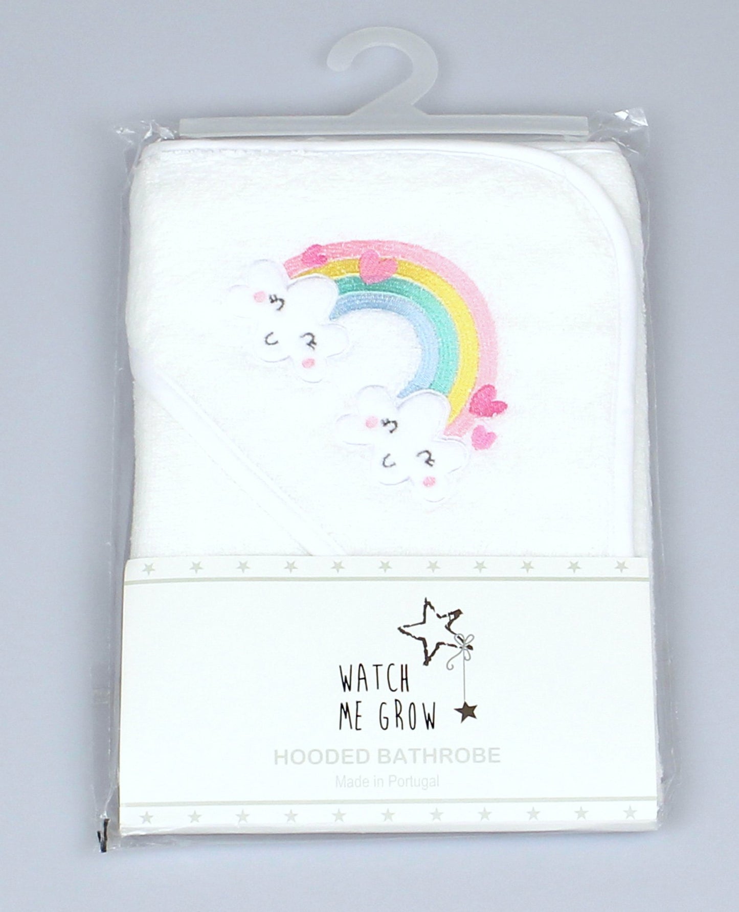 BABY GIRLS RAINBOW HOODED TOWEL/ROBE L1035 - Kidswholesale.co.uk
