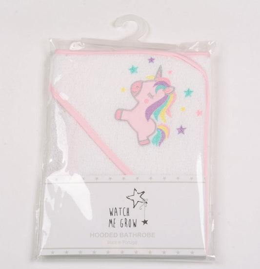 Baby Girls Unicorn Hooded Robe Y1878 - Kidswholesale.co.uk