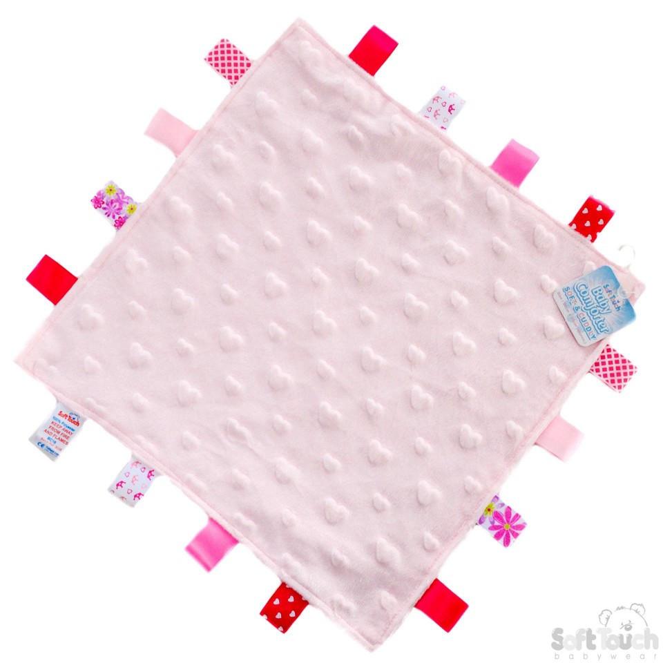HEARTS STYLE BABY COMFORTER: BC16-P - Kidswholesale.co.uk
