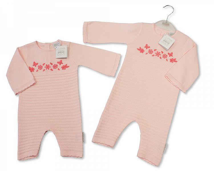 Baby Girls Knitted Cotton Romper - 1902 - Kidswholesale.co.uk