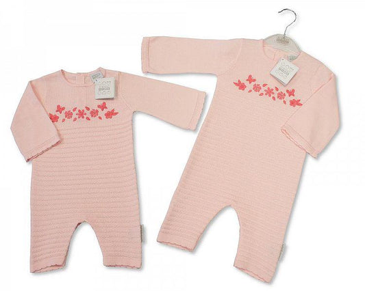 Baby Girls Knitted Cotton Romper - 1902 - Kidswholesale.co.uk