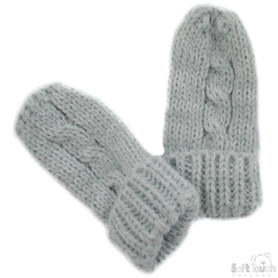 Small Grey Mittens (BM04-G-SM) - Kidswholesale.co.uk