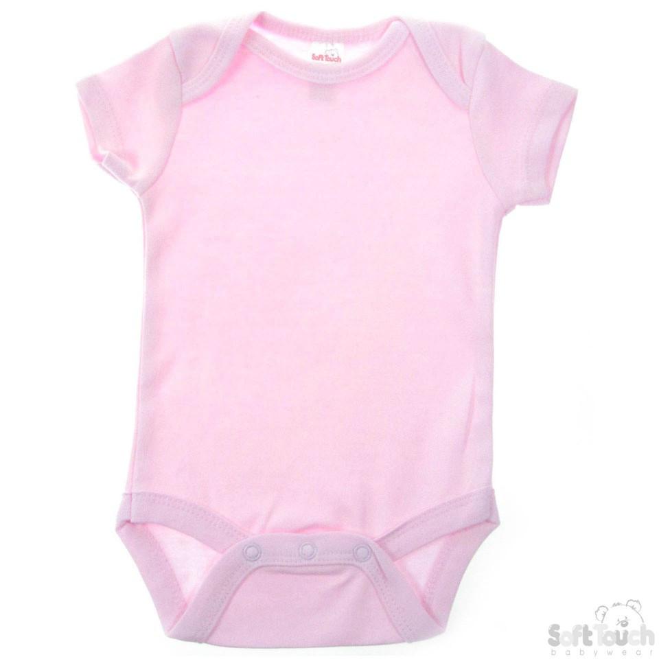 INFANTS BODYSUIT - Pink - 0/6M - BS4652 - Kidswholesale.co.uk