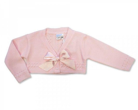 Knitted Baby Girls Bolero - NB-6 Months - 210p - Kidswholesale.co.uk