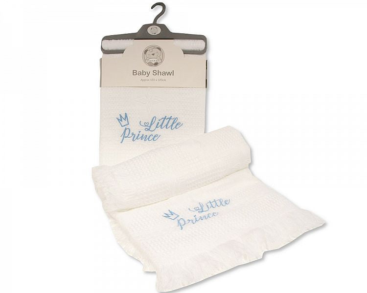 Baby Shawl with Little Prince Embroidery - Bw 110-040