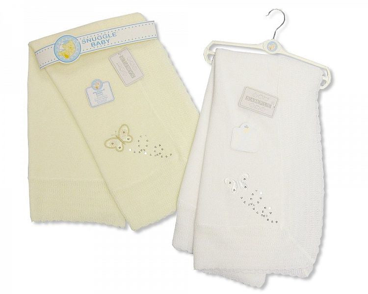 Baby Shawl on Hanger - Butterfly
