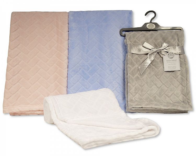 Baby Embossed Jacquard Flannel Wrap-Bw-112-1042
