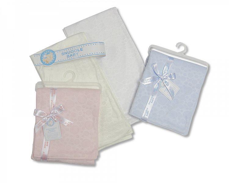 Baby Embossed Pram Blanket - Kidswholesale.co.uk