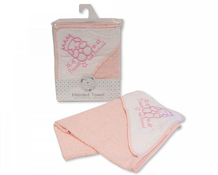 Baby Girls Hooded Towel - Princess Has Arrived (PK1) (75x75cm) BW-120-015