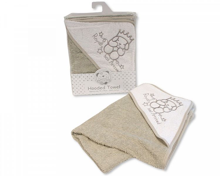 Unisex Baby Hooded Towel - Royalty Has Arrived (PK1) (75x75cm) BW-120-016