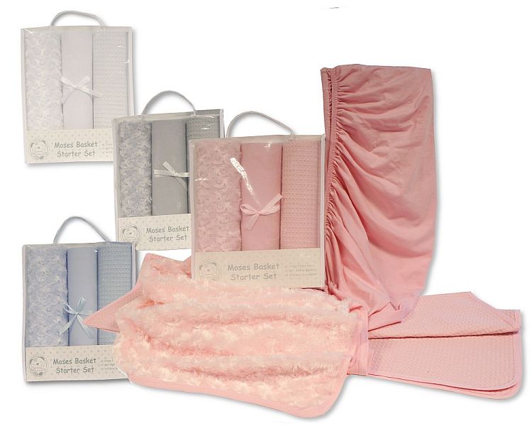 Moses Basket Starter Set - 3 Pieces (PK3) BW-18-0136