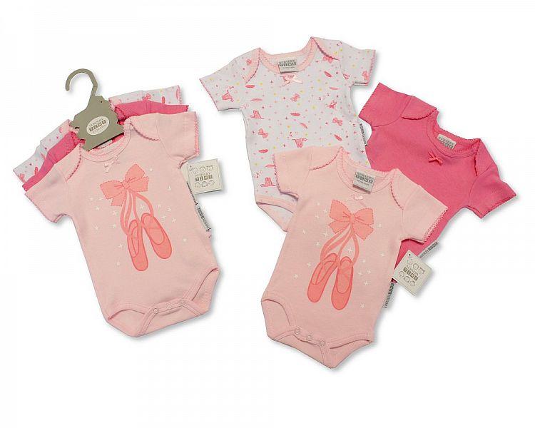 Baby 3 pcs Bodysuit Gift Set - Ballerina (6-18 Months) Gp-25-0857-1 - Kidswholesale.co.uk