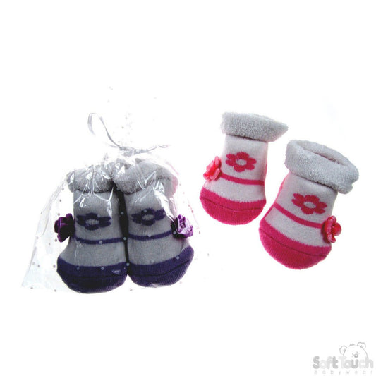 GIRLS TERRY TURNOVER GIFT SOCKS: GS58