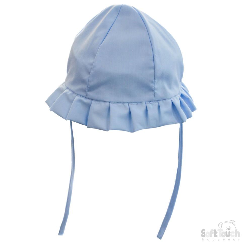 Blue Plain Cloche Hat (0-24 Months) H20-B - Kidswholesale.co.uk