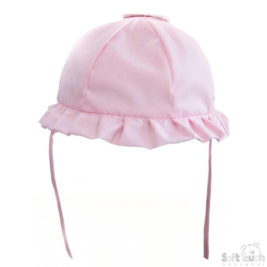 Pink Plain Cloche Hat (0-24 Months) H20-P - Kidswholesale.co.uk