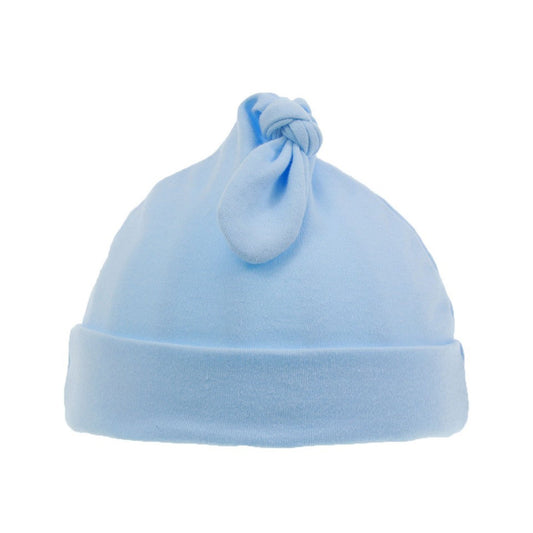 Blue 'KNOTTY' Hat: (0-6 Months) H27-B - Kidswholesale.co.uk