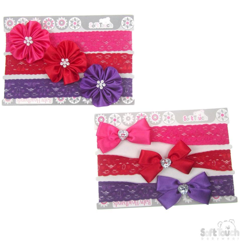 3 PACK BRIGHT HEADBANDS: HB53 - Kidswholesale.co.uk