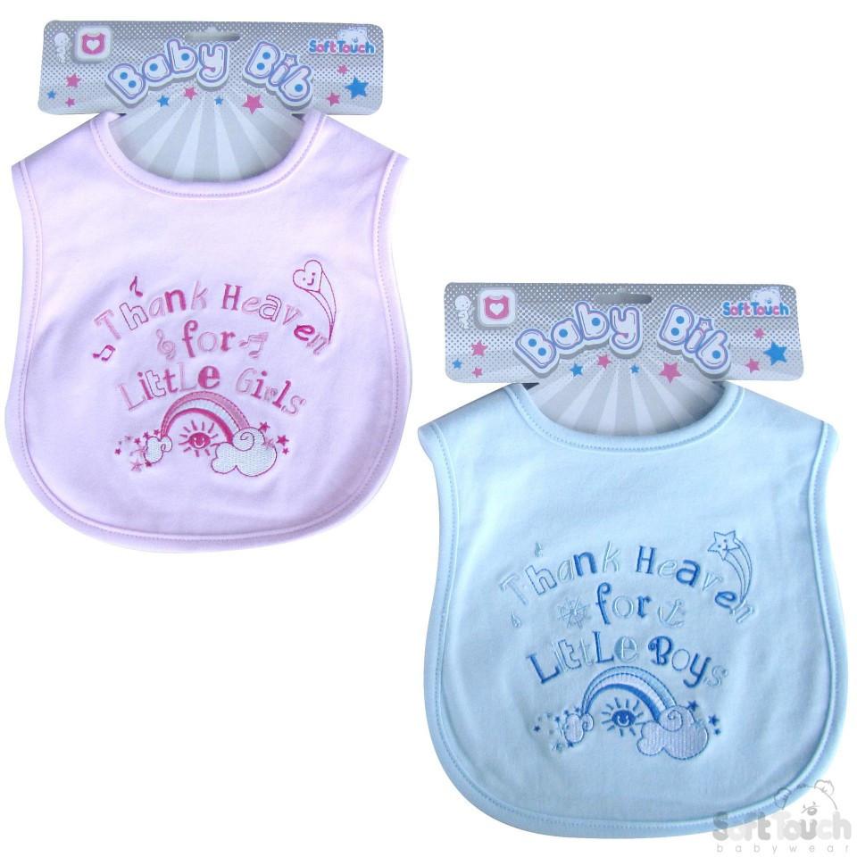 "THANK HEAVEN FOR..." VELCRO BIB: P3599 - Kidswholesale.co.uk