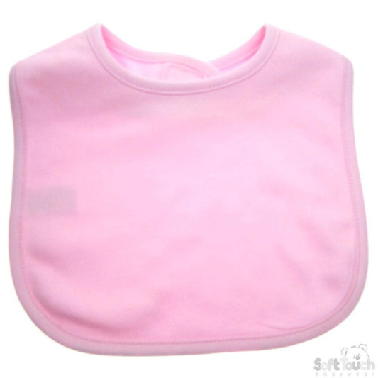 Plain Velcro Bib: P4622-P - Kidswholesale.co.uk
