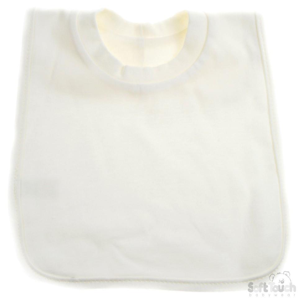 Plain Pop-On Bib (P4631-C) - Kidswholesale.co.uk