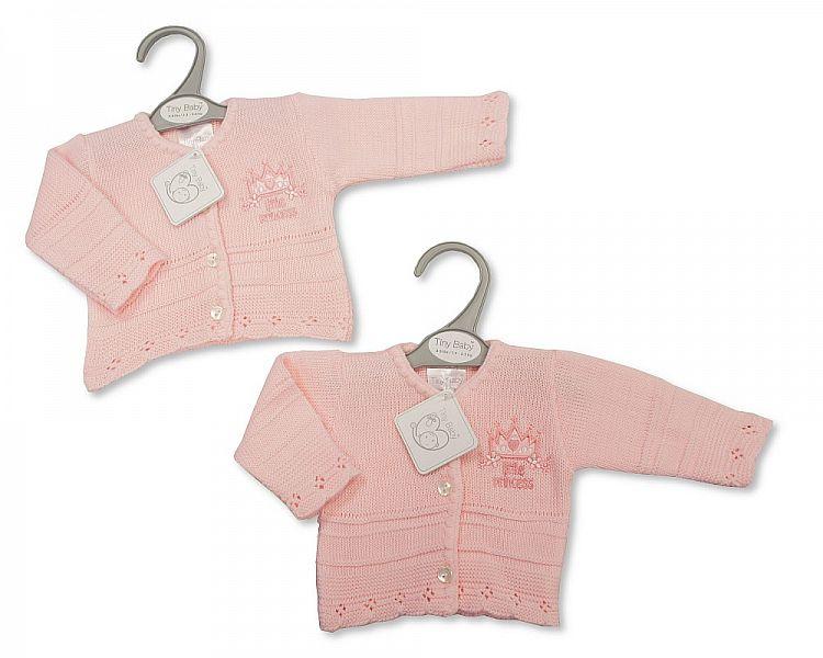 Baby Girls Premature Knitted Cardigan - Little Princess - Pb-20-905 - Kidswholesale.co.uk