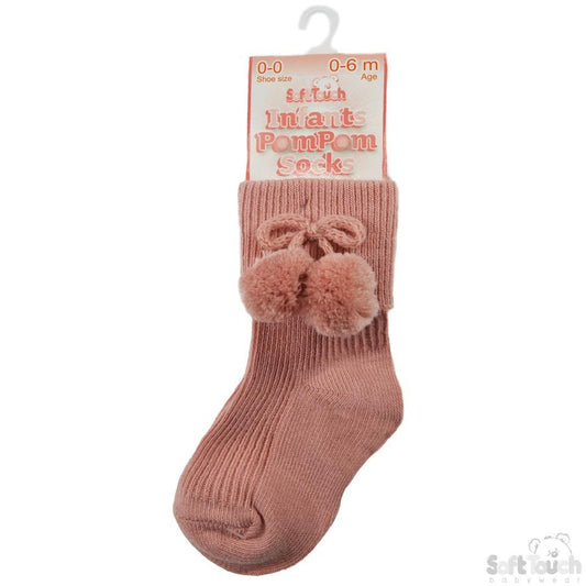 POM-POM SOCKS: S121-RO - Kidswholesale.co.uk