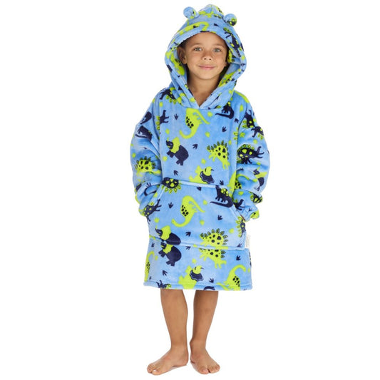 Oversized Teddy Print Plush Hoodie (One Size - 3-6 Years) (PK4) 18C1081