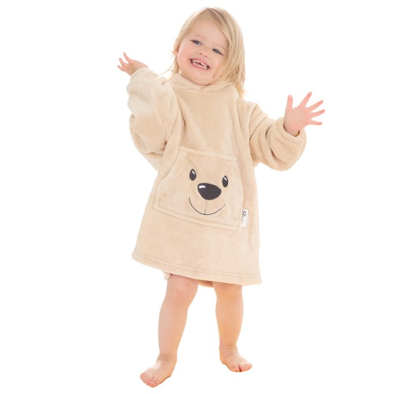 Baby Novelty Oversized Plush Hoodie - Teddy (18m - 3Years)(PK4) 18C939