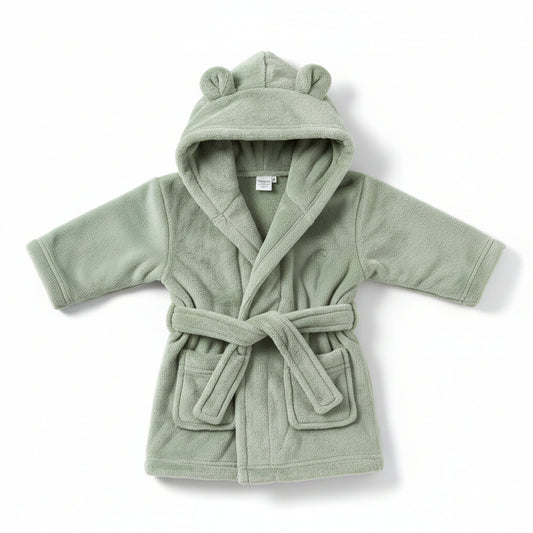 BABY SAGE HOODED DRESSING GOWN (0-6 MONTHS) (PK4) 18C85106