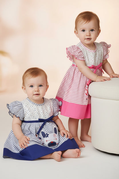 Baby Dress - Stripy Bunny (0-9months) (PK6) DRS17