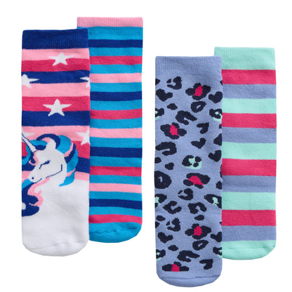 Girls 2pk Boxed Terry Slipper Socks - (PK12) (6-3.5) 43B870