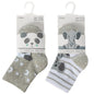 Baby Cotton Rich Socks - Panda (3-5.5) (PK4) 44B972