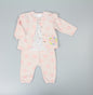 Girls 3pc jacket set pointelle spotty (0-6m) (PK6) E13322