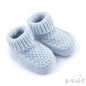 Baby Elegance Ribbed Booties - Blue (PK6) (NB-6m) ABO712BB