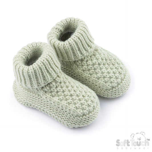 Baby Elegance Ribbed Booties - Mint (PK6) (NB-6m) ABO712MI