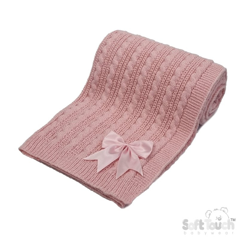 Cable Knit Wap - Dusty Pink (70X100cm) (PK4) ABP16-DP