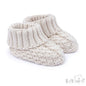 Baby Cotton Cable Knitted Booties - Oatmeal Colour (NB-6m) (PK12) B460-OA