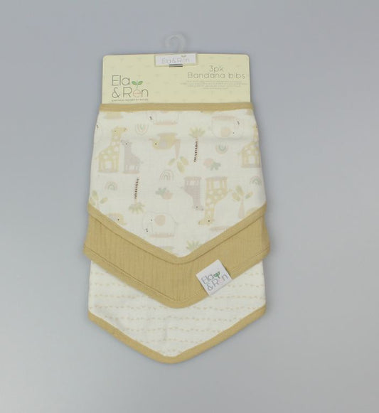 3pk Bandana Bibs Set - Jungle - (OneSize) (PK6) J14027